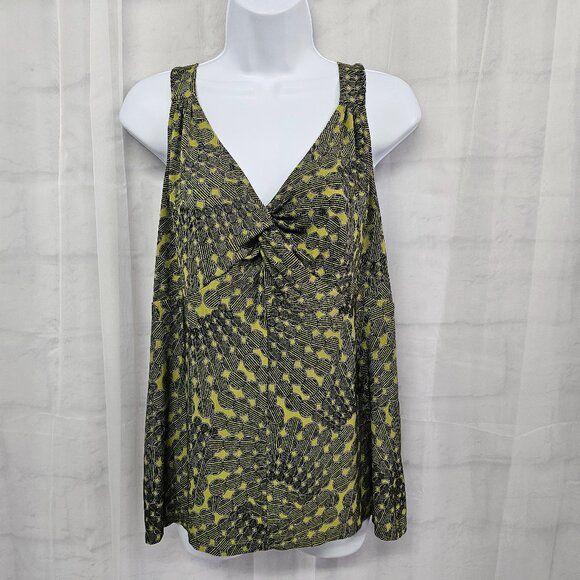 212 Collection Y2K Babydoll Tank Green Abstract Polka Dot Goth Whimsigoth L - Picture 1 of 10